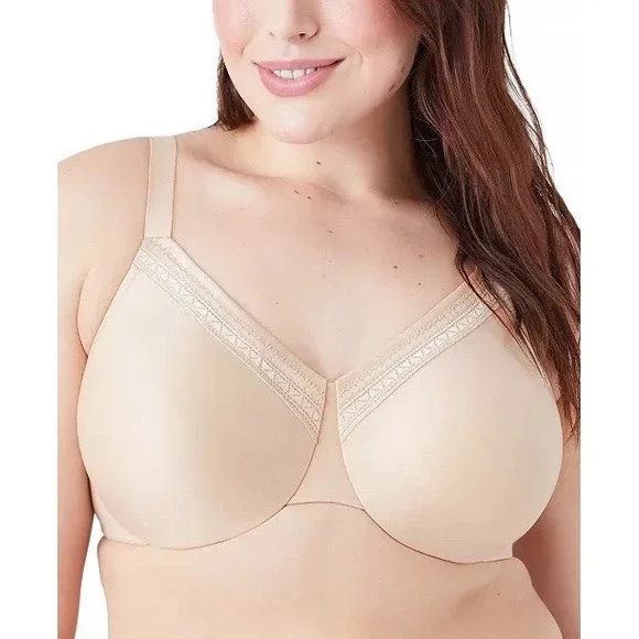 Wacoal 855213 Perfect Primer Full Figure Underwire Bra Plus Size 44C Nude Cream - Picture 3 of 9